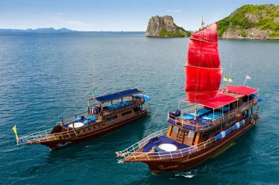Float past limestone islands, kayak to a secret lagoon, and snorkel vibrant reefs on this semi-private ang thong marine park yacht tour. includes lunch and hotel pickup.