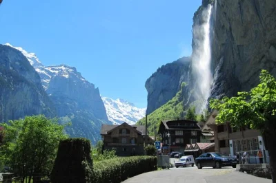 Cycle beneath lauterbrunnen’s waterfalls, explore trümmelbach inside the mountain, and share a swiss picnic in alpine meadows. includes e-bike, guide & entry.