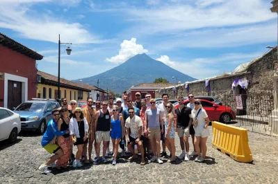 Feel the rhythm of antigua’s cobbled streets, guided by a local expert. visit la merced church, santa catalina arch, and end at the jade museum. licensed bilingual guide included.