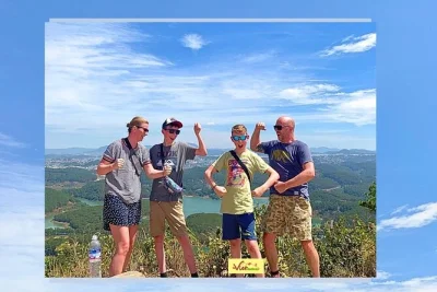 Start your dalat day trip with a mountain trek to pinhatt peak, then paddle or kayak across tuyen lam lake. includes hotel pickup, picnic lunch, local guide.