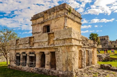 Scopri le rovine di tulum affacciate sul mare, nuota in un cenote nascosto e immergiti nella giungla con guida privata, snack e trasporto andata e ritorno.