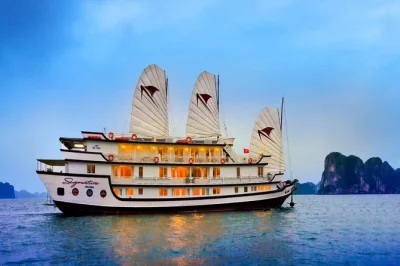 Book a 2-day halong bay cruise: explore bai tu long, thien canh son cave, and vung vieng village. includes meals, transfers, and luxury cabin stay.