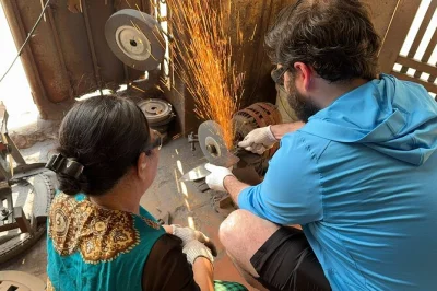 Shape your own blade in hanoi’s da sy village with vietnam’s renowned female blacksmith. includes tools, hands-on forging, and a unique tar sharpening ritual.
