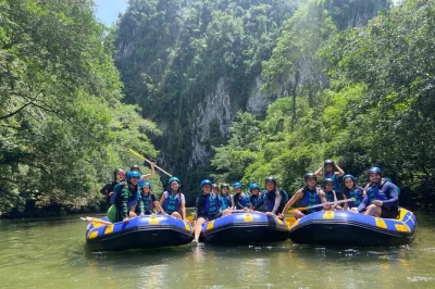 Experience rafting, hiking, and caving at rio claro. guided day trip from medellín with local snacks, rainforest trails, and turquoise waters included.