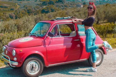 Feel the thrill of driving a vintage fiat 500 from florence into the tuscan hills, explore a renaissance villa, enjoy wine tasting and a light lunch, with local guide support.