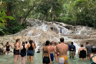 Start with a splash at blue hole, climb dunn’s river falls, and see ocho rios with a private driver from montego bay. includes air-conditioned transport and flexible stops.