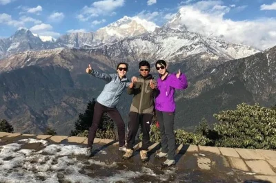 Wake up to sunrise over annapurna, trek rhododendron forests, meet gurung locals, and enjoy lunch in ghandruk. includes permits, guide, and pickup.