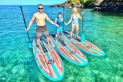 Float above maui’s clear waters on a private sup tour in turtle town, spot sea turtles, and paddle past lava cliffs with an expert guide. includes lesson and photos.