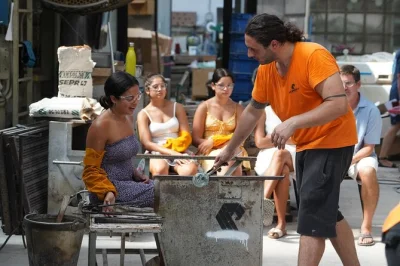 Step into a real murano hotshop, try glassblowing beside masters, and craft your own piece. includes safety gear, water, and pickup options nearby.