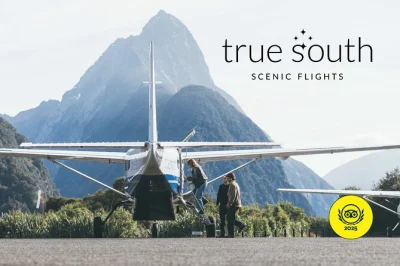 Feel the rush of flying over the southern alps, cruise milford sound’s wild waters, and return by air to queenstown. includes hotel pickup and tea onboard.