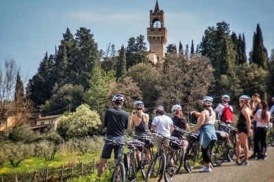 Pedal through tuscany’s chianti hills, taste local wines and olive oil, and share a tuscan lunch at a villa. includes round-trip florence pickup and expert guide.