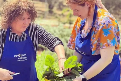 Step into a cretan family olive farm for a hands-on cooking class, real extra virgin olive oil tasting, and homemade meal with wine. includes all ingredients.