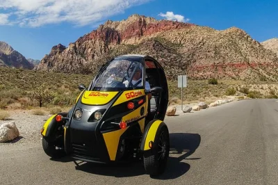 Comece em las vegas, dirija um gocar com gps passando por pontos icônicos e explore o circuito panorâmico de red rock canyon no seu ritmo. inclui buggy e sistema gps.