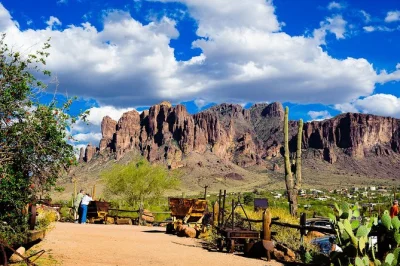 Follow the apache trail from phoenix with a small group, cruise canyon lake on the dolly steamboat, explore goldfield ghost town, and enjoy hotel pickup.