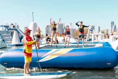 Laugh, slide, and splash at gold coast’s inflatable aqua park in southport. 100 minutes of water adventure with local guides, safety gear included, easy online booking.