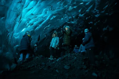 Step inside a natural blue ice cave on vatnajökull glacier, travel by super jeep from jökulsárlón, and explore shifting colors with a local guide—gear included.