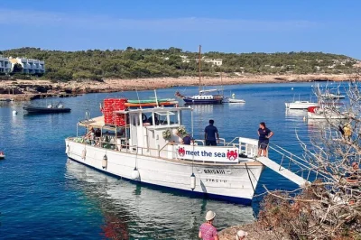 Set sail from san antonio for a family day trip to conillera island—snorkeling, paddle surfing, live marine talk, paella cooked onboard, and a pirate treasure hunt.
