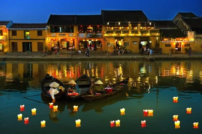 Glide through hoi an’s coconut village in a basket boat, stroll ancient streets, float lanterns on the hoai river, and unwind at the night market. includes pickup & dinner.