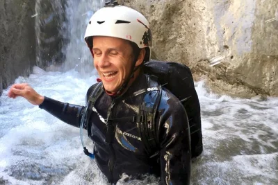 Nervous but excited, you’ll hike heart creek near canmore, suit up for your first canyoning adventure, and learn to rappel waterfalls with local guides—gear included.