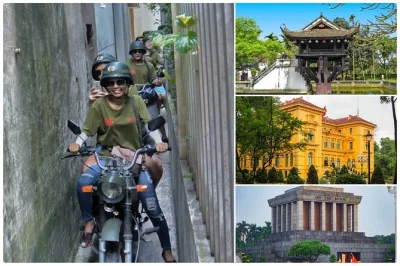 Siente el pulso de hanoi en moto vintage con guías locales—visita train street, puente long biên y callejones secretos. incluye recogida, entradas y café de huevo.