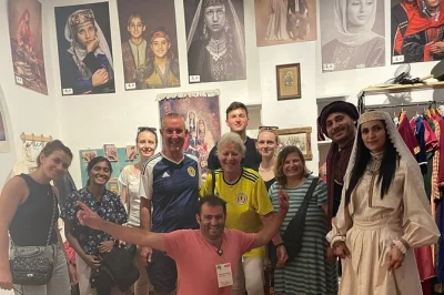 Start your yerevan day with a city walk, armenian food tastings, and stories at khachkars park. includes local guide, coffee or tea, and traditional starters.