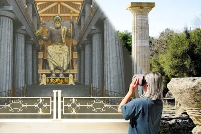 Explore a antiga olympia com óculos vr, áudio guia e suporte local. veja templos e os jogos olímpicos ganhando vida. inclui ajuda técnica e retirada fácil.