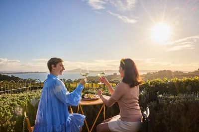 Sip waiheke wines at three vineyards, enjoy a gourmet beachfront lunch in onetangi, and travel with a local guide—includes ferry pickup and all tastings.