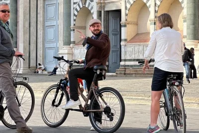 Pedal florence’s iconic streets, cross ponte vecchio, taste real gelato, and hear stories from a local guide. includes bikes, helmets, and audio guide system.