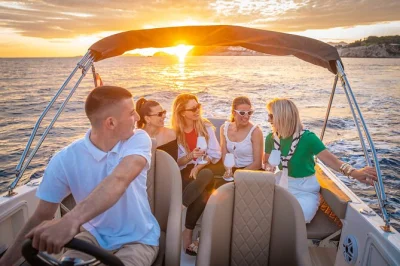 Feel the sea breeze on a dubrovnik sunset boat tour—explore betina cave, city walls, and fort lovrijenac with local drinks and stories. includes skipper & pickup.