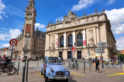 Hop into a vintage 2cv for a private lille tour, see vieux lille, the belfry & cathedral, with local guide and city pickup. includes driver and flexible stops.