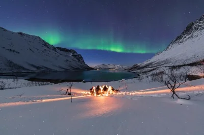 Chase the northern lights from tromsø with a local guide, warm up by a campfire dinner, and get photos taken for you. includes hotel drop-off and thermal suits.