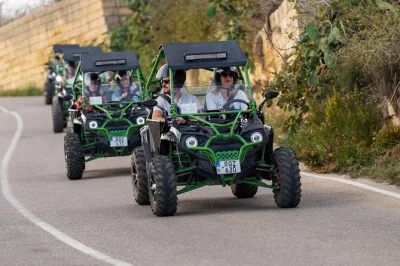 Feel gozo’s wild side with a self-drive buggy tour, local guide, picnic stop, and a boat ride to comino’s blue lagoon. includes pickup and swim break.