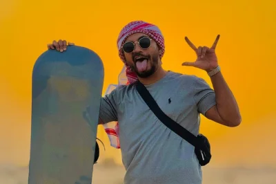 Feel the rush of dune bashing, try sandboarding, ride a camel and unwind with a bbq dinner and live shows in dubai’s desert. includes pickup and soft drinks.