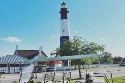 Feel the sea breeze on tybee island’s open-air historic tour, hear pirate tales, explore fort screven, and ride with a local guide. includes private transport.