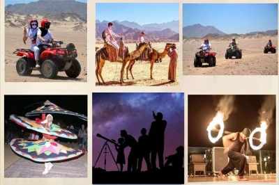 Vivi il deserto del sinai in quad, cavalca cammelli al tramonto, gusta il tè beduino, cena con bbq e ammira le stelle con telescopi professionali—con pick-up in hotel incluso.