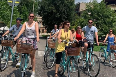 Feel the rhythm of verona on a guided bike tour—circle the roman arena, wind through medieval lanes, climb to castel san pietro, and end at san zeno. includes bike & helmet.