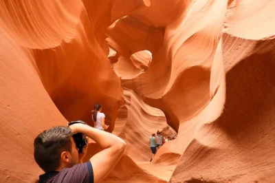 Feel the silence of antelope canyon, hike horseshoe bend’s rim, and travel with a small group from las vegas. includes hotel pickup, entry fees, and unlimited water.