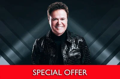 Siente la energía de donny osmond en vivo en las vegas, en harrah’s. disfruta de sus éxitos clásicos, nuevas canciones y un show vibrante con entradas reservadas enviadas directo a tu móvil.