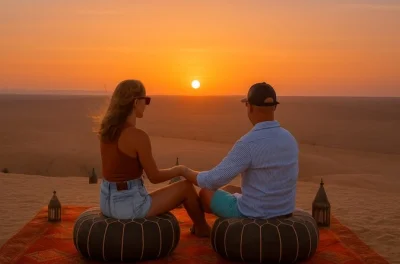 Viva o pôr do sol no deserto de agafay com passeio de camelo, jantar berbere, música ao vivo e show de fogo. inclui traslado de marrakech e visita a cooperativa de óleo de argan.