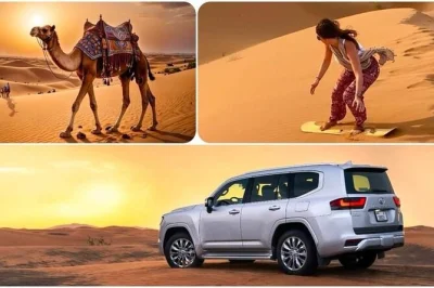 Feel the rush of quad biking and dune bashing outside doha, try sandboarding, ride a camel, and pause at the inland sea—all with pickup and a local guide included.