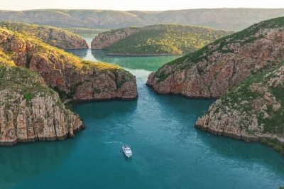 Wake up early in broome for a full-day kimberley cruise, see the horizontal falls up close, enjoy a 7-course seafood lunch, and return with stories to tell.