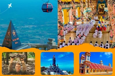 Erlebe die seilbahnfahrt auf den ba den berg, die bunte mittagszeremonie im cao dai tempel und entdecke die cu chi tunnel. inkl. hoteltransfer und mittagessen.