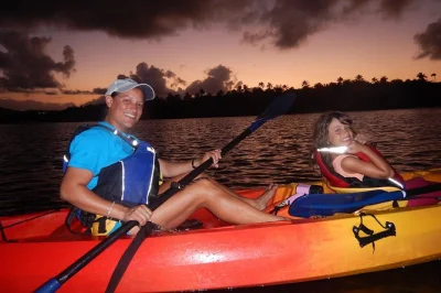 Slip through fajardo’s mangrove canals by kayak, guided by a marine biologist. watch the bio bay glow, enjoy snacks, and all gear included—book your spot early.