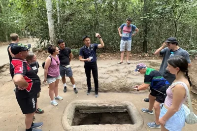 Feel the history beneath your feet at cu chi tunnels near ho chi minh city, guided by locals. includes pickup, entry, and bottled water for a seamless day trip.