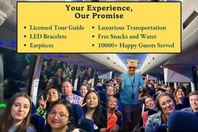 Feel dc’s iconic monuments glow at night with a local guide, led bracelets, comfy transport, and snacks included. experience the capital’s history in a new light.