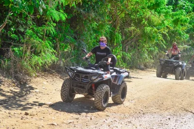 Feel the rush of a punta cana atv adventure, taste fresh chocolate and coffee at a local farm, swim in taíno ecological park springs, and relax on macao beach. includes hotel pickup.