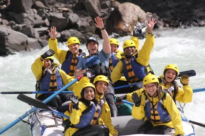 Feel the rush of kicking horse river whitewater rafting with expert guides, top gear, and a riverside bbq lunch. includes all equipment and shuttle from golden.