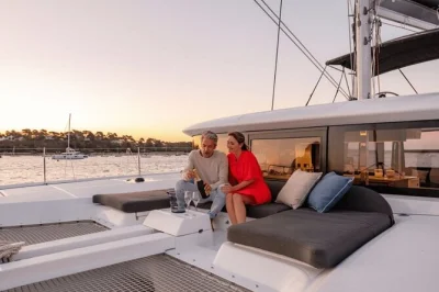 Step onto a luxury catamaran in heraklion for a day trip to dia island. swim, snorkel, enjoy mediterranean seafood lunch and open bar. includes pickup & local crew.