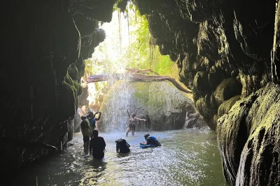 Feel the thrill of canyon jumps, cave swims, and a hidden waterfall in vega baja’s charco azul. includes pickup, local guide, and snacks for a full-day escape.