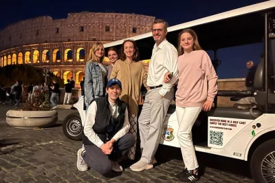 See rome’s iconic landmarks by night from a private golf cart, with hotel pickup and a local guide. enjoy city lights, lively piazzas, and quiet corners in two hours.